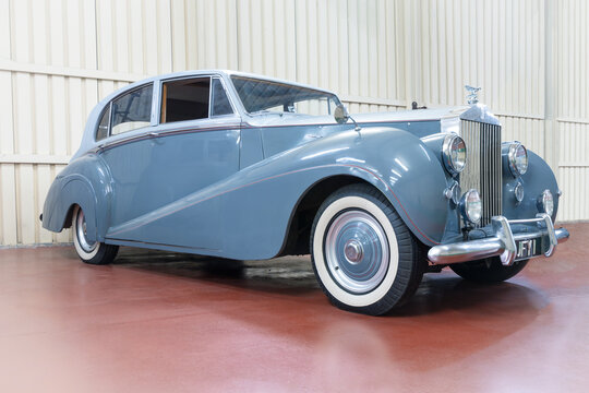 GALDAMES, SPAIN-AUGUST 8, 2021: 1954 Rolls-Royce Silver Wraith in Torre Loizaga (Miguel de la Via) Car Museum