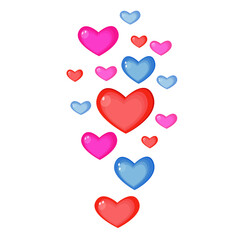 Like and thumb up icon set. Vector illustration isolated in white background.