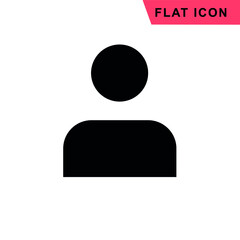 Man icon, vector illustration. Flat man icon design.