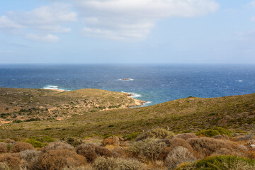 Northern coast of beautiful Ios Island. Cyclades Islands, Greece