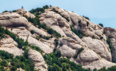Rock formation in Montserrat, Catalonia Spain