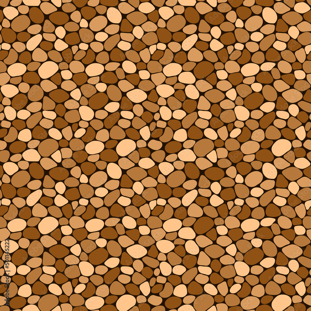 Poster pebble seamless pattern set vector illustration. stone repeat texture in a different colors. sandsto