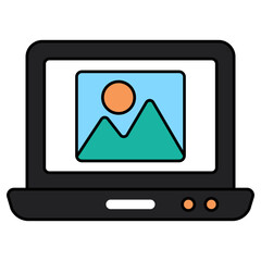 Perfect design icon of online landscape