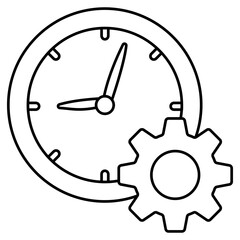 Trendy vector design of time management
