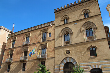 medieval or renaissance palace (galletti) in palermo in sicily (italy)