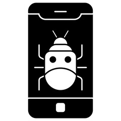 Modern design icon of mobile bug
