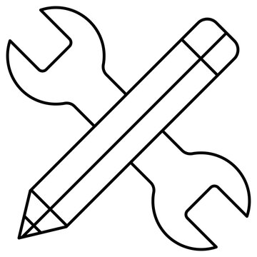 Technical Writing Icon In Unique Design