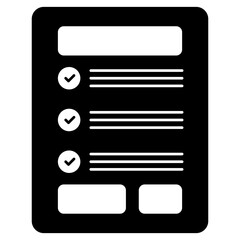 An icon design of checklist