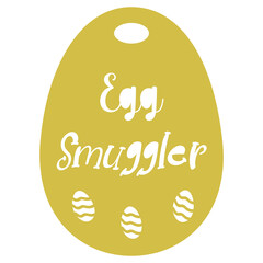 Easter tag with colourful easter egg in pastel color