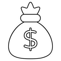 Trendy design icon of money bag