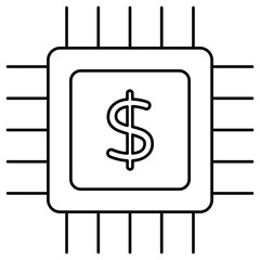 Modern design icon of financial processor