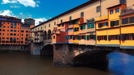 Fototapeta na wymiar Firenze colori del Ponte Vecchio
