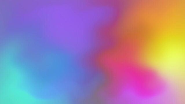Blurred gradient gradation abstract background smooth fast liquid transition of rainbow colors. 4k moving animation concept with smooth movement and copy space
