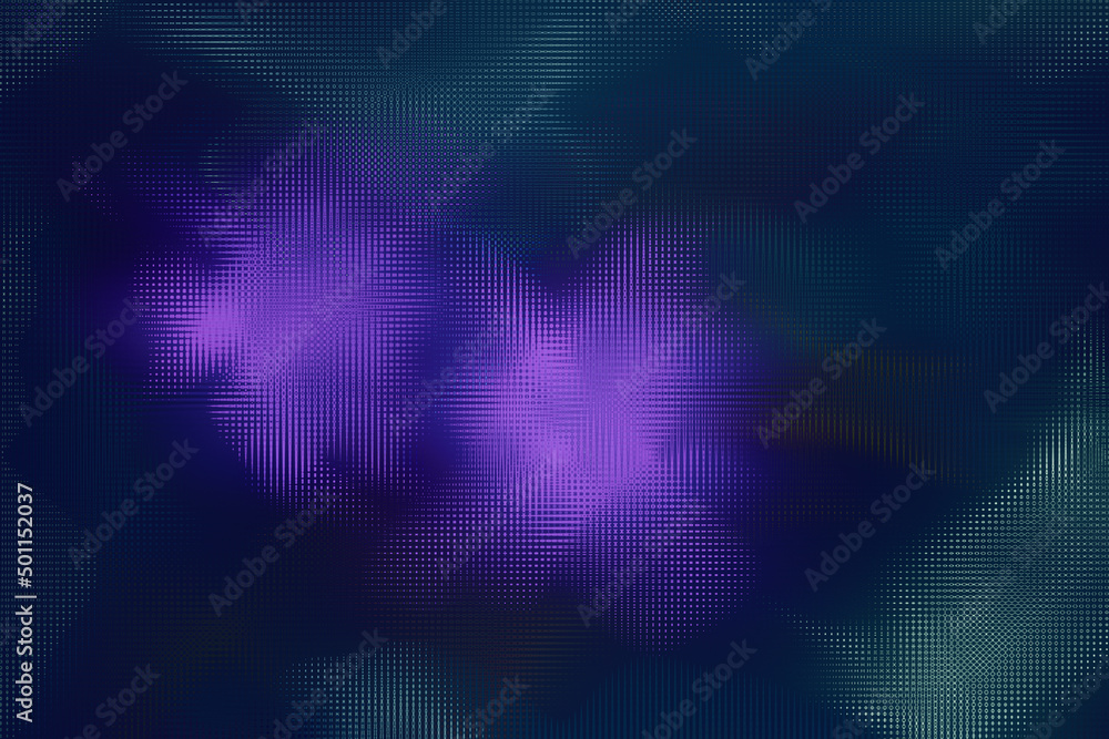 Wall mural graphic illustration of geometric energy for digital effect in creative design of purple and blue wa - Wall murals