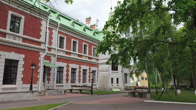 Manor-park Complex Gatowski-Poklevsky-Kozell Estate On Bank Of River Dobosna. Krasny Bereg Red Beach. Zhlobin district. RED BEACH VILLAGE. The city Krasnyj bereg. 
