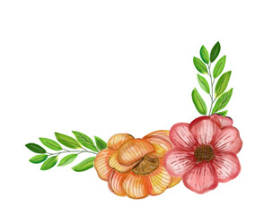 Flower bouquet decoration wedding. templates design illustration