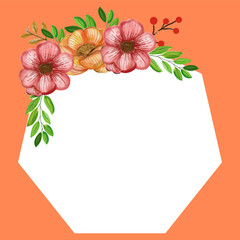Flower bouquet decoration wedding. templates design illustration