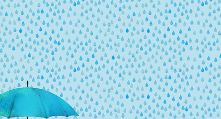 雨の日のカラフルな傘 10 - obrazy, fototapety, plakaty