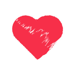 love icon. red heart isolated on white