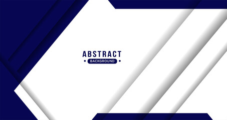 Abstract blue background with white geometric shape effect for business template and wallpaper