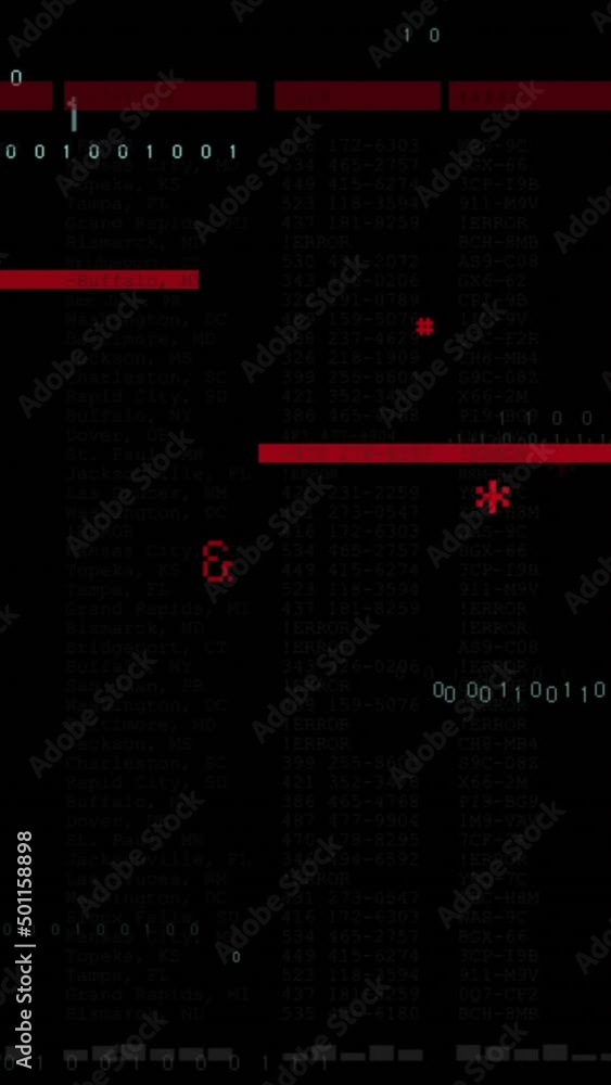 Aufkleber animation of data processing on black background