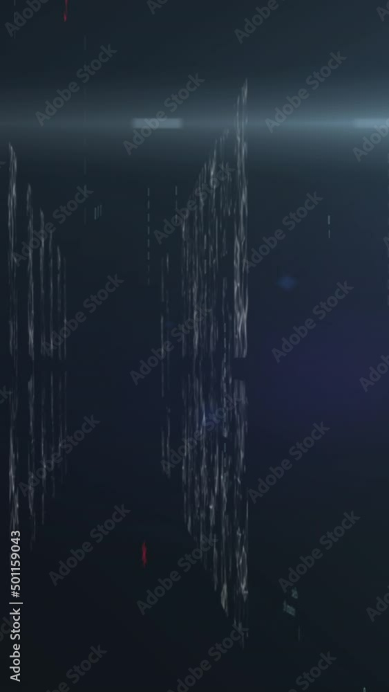 Poster animation of data processing over shapes