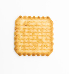 rectangular biscuit isolated on white background