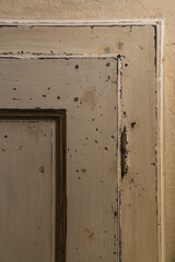 detail of an old vintage wooden door