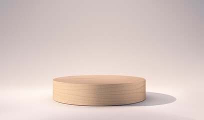 Abstract geometric wooden background podium - 3d illustration	
