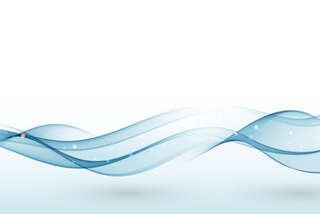 Blue color, abstract element. Wave design on a light background. Abstract blue wave background.