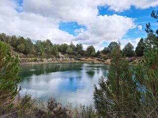 Fototapeta na wymiar Lagunas de Cañada de Hoyo en Cuenca. 