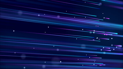 Futuristic illustration with explosion of data. Blur technology background led fibers. Abstract digital background . Speed of digital lights background.