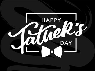 Happy Father's Day Calligraphy greeting card. Banner Vector illustration.