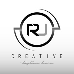 Initial RJ letter logo with creative modern business typography vector template. Creative letter RJ logo design vector.
