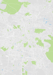 City map Lviv, color detailed plan, vector illustration