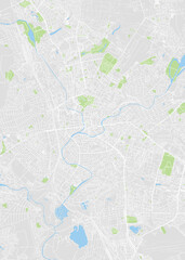 City map Kharkiv, color detailed plan, vector illustration
