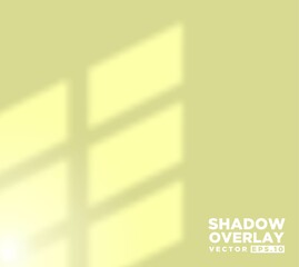 Realistic shadow overlay effect of room window pane