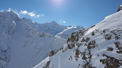 Mountain landscape on a sunny day