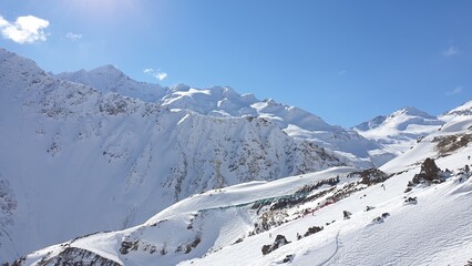 Mountains in the snow