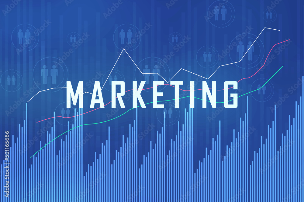 Poster 2d digital abstract business networking background