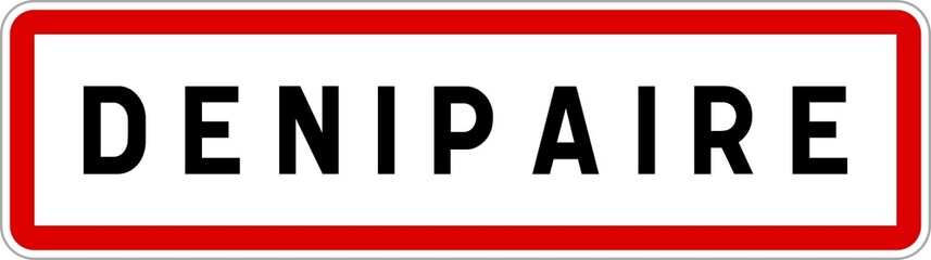 Panneau entrée ville agglomération Denipaire / Town entrance sign Denipaire