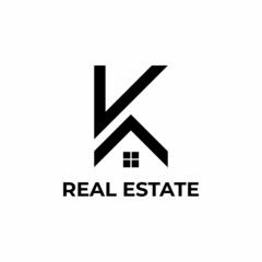 Home with letter K Logo vector for your company.