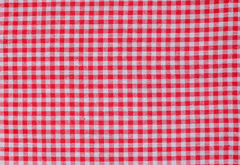 texture of red and white blocked tartan cloth