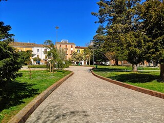 Fototapeta na wymiar square in the historic center of Campobasso in Molise