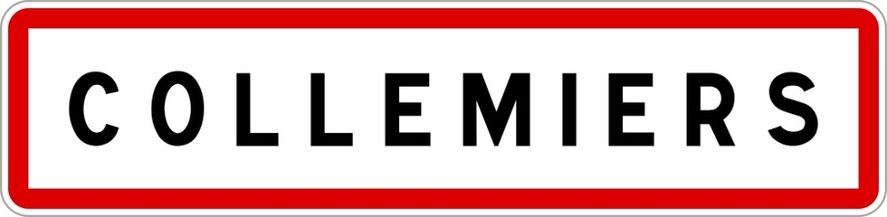 Panneau entrée ville agglomération Collemiers / Town entrance sign Collemiers