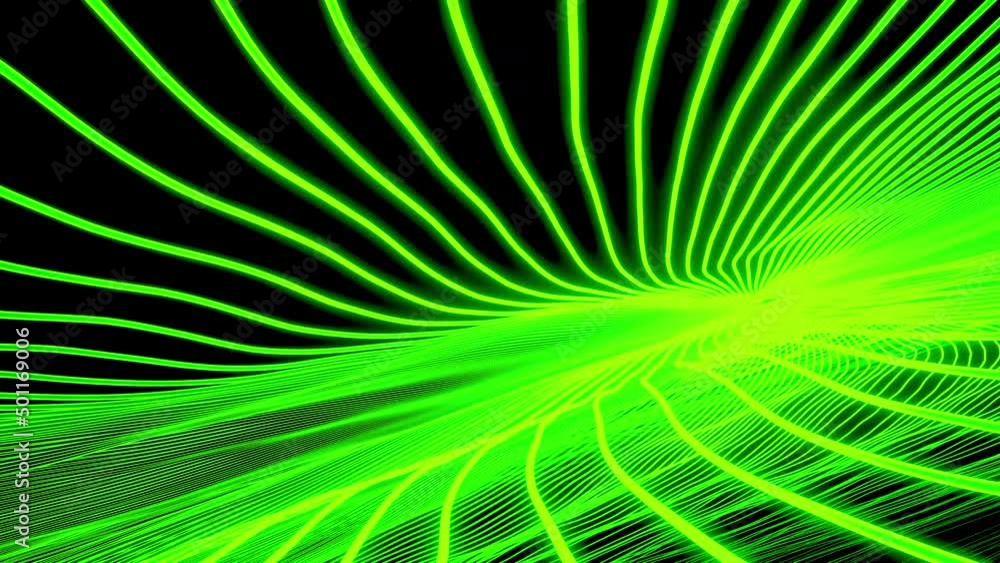Poster bright background.design.green and purple-pink lines in abstraction move across the background creat