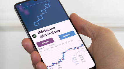 Investir dans un ETF génomique. Diversifier son investissement s'exposer à un fonds médecine génomique. Acheter un fonds med tech. Spéculer sur la thématique med-tech. Texte en français.