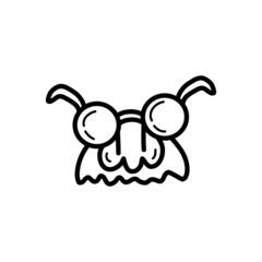 Sketch mask glasses nose and mustache. Hand drawn doodle icon. Sign symbol. Vector.