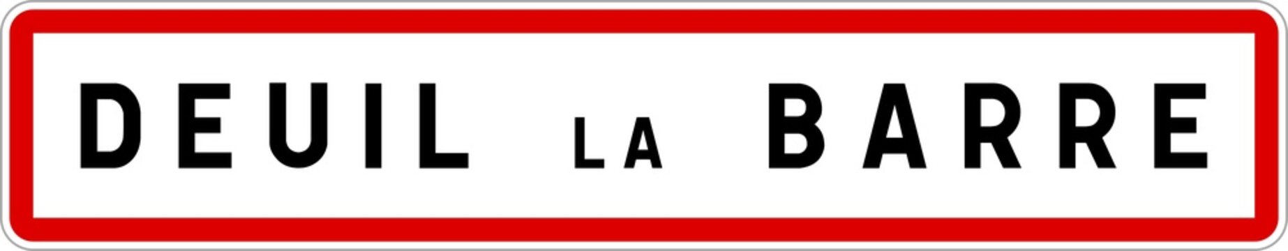 Panneau entrée ville agglomération Deuil-la-Barre / Town entrance sign Deuil-la-Barre