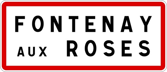 Panneau entrée ville agglomération Fontenay-aux-Roses / Town entrance sign Fontenay-aux-Roses